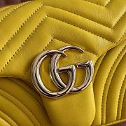 Gucci GG Marmont Medium Shoulder Bag Yellow Leather 837267 - 26x15x7cm - 6