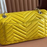 Gucci GG Marmont Medium Shoulder Bag Yellow Leather 837267 - 26x15x7cm - 4