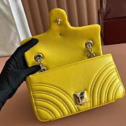 Gucci GG Marmont Small Shoulder Bag Yellow Leather 837280 - 22x12.5x6cm - 3