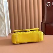 Gucci GG Marmont Small Shoulder Bag Yellow Leather 837280 - 22x12.5x6cm - 4