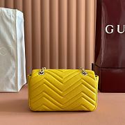 Gucci GG Marmont Small Shoulder Bag Yellow Leather 837280 - 22x12.5x6cm - 5