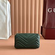 Gucci GG Marmont Mini Shoulder Bag In Green Leather ‎841290 - 16.5x9.5x4.5cm - 5