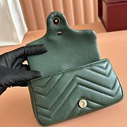 Gucci GG Marmont Mini Shoulder Bag In Green Leather ‎841290 - 16.5x9.5x4.5cm - 3