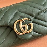 Gucci GG Marmont Mini Shoulder Bag In Green Leather ‎841290 - 16.5x9.5x4.5cm - 2