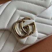 Gucci GG Marmont Mini Shoulder Bag In White Leather ‎841290 - 16.5x9.5x4.5cm - 2