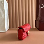 Gucci GG Marmont Mini Shoulder Bag In Red Leather ‎841290 - 16.5x9.5x4.5cm - 2
