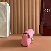 Gucci GG Marmont Mini Shoulder Bag In Pink Leather ‎841290 - 16.5x9.5x4.5cm - 6