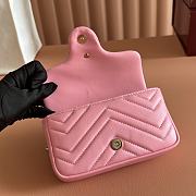 Gucci GG Marmont Mini Shoulder Bag In Pink Leather ‎841290 - 16.5x9.5x4.5cm - 5
