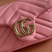 Gucci GG Marmont Mini Shoulder Bag In Pink Leather ‎841290 - 16.5x9.5x4.5cm - 3