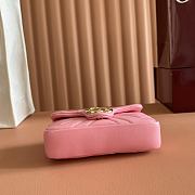 Gucci GG Marmont Mini Shoulder Bag In Pink Leather ‎841290 - 16.5x9.5x4.5cm - 2