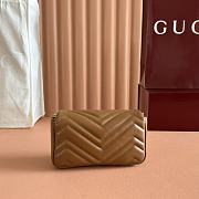 Gucci GG Marmont Mini Shoulder Bag In Brown Leather ‎841290 - 16.5x9.5x4.5cm - 6