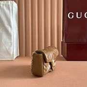 Gucci GG Marmont Mini Shoulder Bag In Brown Leather ‎841290 - 16.5x9.5x4.5cm - 5