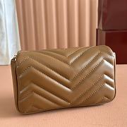 Gucci GG Marmont Mini Shoulder Bag In Brown Leather ‎841290 - 16.5x9.5x4.5cm - 3