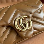 Gucci GG Marmont Mini Shoulder Bag In Brown Leather ‎841290 - 16.5x9.5x4.5cm - 2