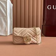 Gucci GG Marmont Mini Shoulder Bag In Light Pink Leather ‎841290 - 16.5x9.5x4.5cm - 1