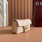 Gucci GG Marmont Mini Shoulder Bag In Light Pink Leather ‎841290 - 16.5x9.5x4.5cm - 6
