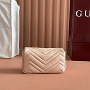 Gucci GG Marmont Mini Shoulder Bag In Light Pink Leather ‎841290 - 16.5x9.5x4.5cm - 3