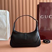 Gucci Jackie Slim Medium Shoulder Bag Black Leather 863137 - 28x16x3.5cm - 5