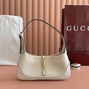 Gucci Jackie Slim Medium Shoulder Bag White Leather 863137 - 28x16x3.5cm - 1