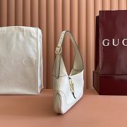 Gucci Jackie Slim Medium Shoulder Bag White Leather 863137 - 28x16x3.5cm - 6