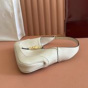 Gucci Jackie Slim Medium Shoulder Bag White Leather 863137 - 28x16x3.5cm - 5
