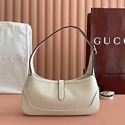 Gucci Jackie Slim Medium Shoulder Bag White Leather 863137 - 28x16x3.5cm - 3