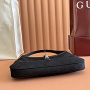 Gucci Jackie Slim Medium Shoulder Bag Black GG Canvas 863137 - 28x16x3.5cm - 4