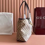 Gucci Jackie Medium Tote Bag ‎Sand and Brown GG Canvas 867015 - 45x28x12cm - 5