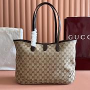 Gucci Jackie Medium Tote Bag ‎Sand and Brown GG Canvas 867015 - 45x28x12cm - 4