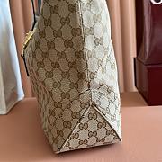 Gucci Jackie Medium Tote Bag ‎Sand and Brown GG Canvas 867015 - 45x28x12cm - 2