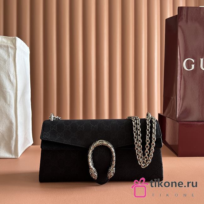 Gucci Dionysus Medium Shoulder Bag Black GG Canvas ‎874735 - 28x14x7cm - 1