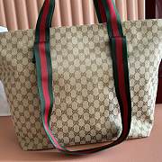Gucci GG Medium Tote Bag Sand And Dark Brown GG Canvas 875929 - 36x35x21.5cm - 2