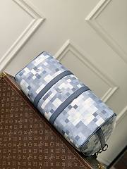 LV Keepall Bandouliere 45 Damoflage Canvas Denim Blue M29601 - 45x27x20cm - 6