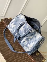 LV Keepall Bandouliere 45 Damoflage Canvas Denim Blue M29601 - 45x27x20cm - 5