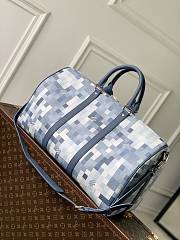 LV Keepall Bandouliere 50 Damoflage Canvas Denim Blue M28842 - 50x29x23cm - 2