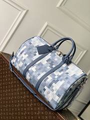 LV Keepall Bandouliere 50 Damoflage Canvas Denim Blue M28842 - 50x29x23cm - 3