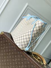 LV Neverfull Inside Out MM Damier Azur/Olympus Blue/White N40946 - 47x28x14cm - 6