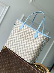 LV Neverfull Inside Out MM Damier Azur/Olympus Blue/White N40946 - 47x28x14cm - 4