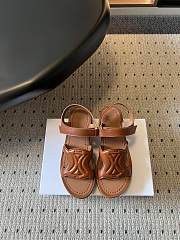 Celine Sunny Sandal In Calfskin Vegetal Tanning Brown 60mm - 5