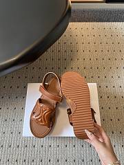 Celine Sunny Sandal In Calfskin Vegetal Tanning Brown 60mm - 4