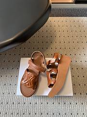 Celine Sunny Sandal In Calfskin Vegetal Tanning Brown 60mm - 3