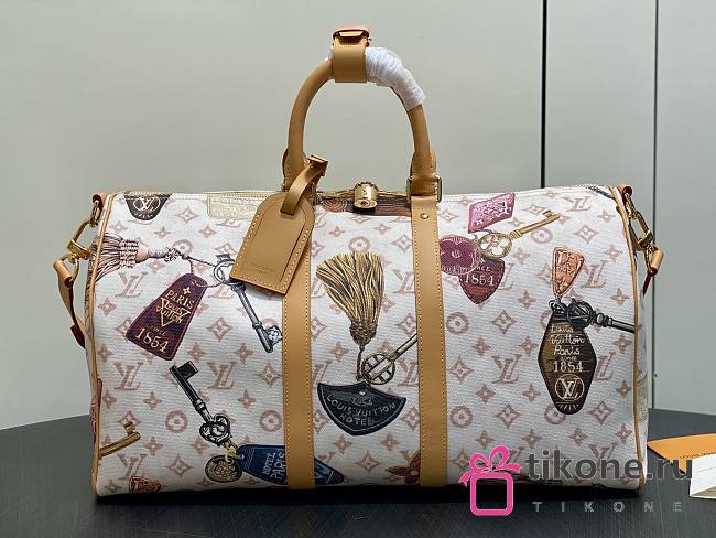 LV Keepall Bandouliere 45 Monogram Dune Linen and Canvas Getaway M28780 - 45x27x20cm - 1
