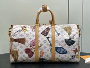 LV Keepall Bandouliere 45 Monogram Dune Linen and Canvas Getaway M28780 - 45x27x20cm - 5