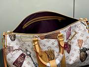 LV Keepall Bandouliere 45 Monogram Dune Linen and Canvas Getaway M28780 - 45x27x20cm - 3