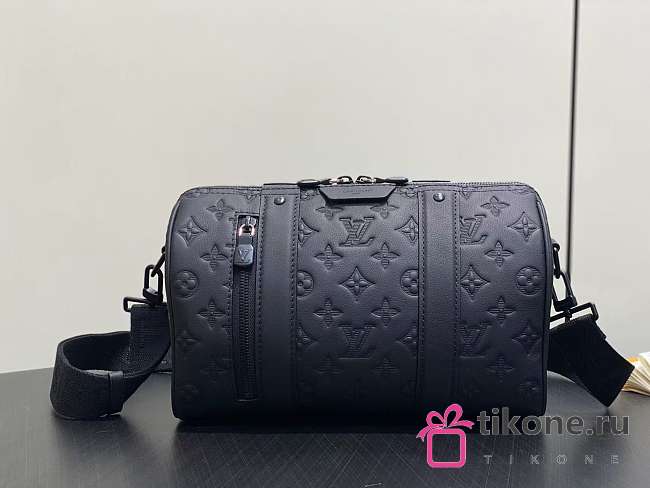 LV City Keepall Monogram Shadow Black M26750 - 27.5x16.5x15cm - 1