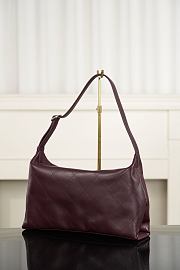 Chanel Maxi Hobo Bag Shiny Lambskin & Gold-Tone Metal Dark Burgundy - 36.5x21x9.5cm - 3