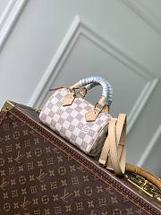 LV Nano Speedy Damier Azur/Olympus Blue/White N40918 - 16x10x7.5cm - 6
