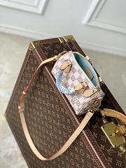 LV Nano Speedy Damier Azur/Olympus Blue/White N40918 - 16x10x7.5cm - 2