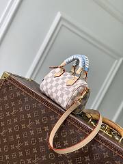 LV Nano Speedy Damier Azur/Olympus Blue/White N40918 - 16x10x7.5cm - 3