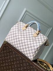 LV Speedy 30 Soft Damier Azur/Olympus Blue/White N40908 - 30x21x17cm - 2